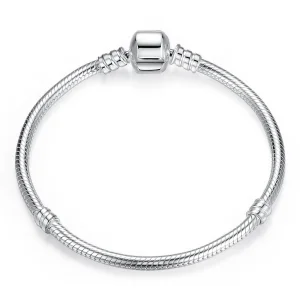 Pandora stílusú ezüst aranyos macska láncos karkötő - PAS902 (kép) Pandora stílusú ezüst aranyos macska láncos karkötő - PAS902