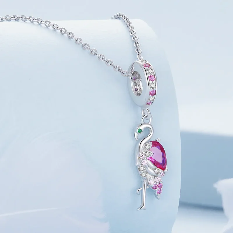 (kép) Pandora stílusú Flamingo charm - BSC833 - Megtekintés 2