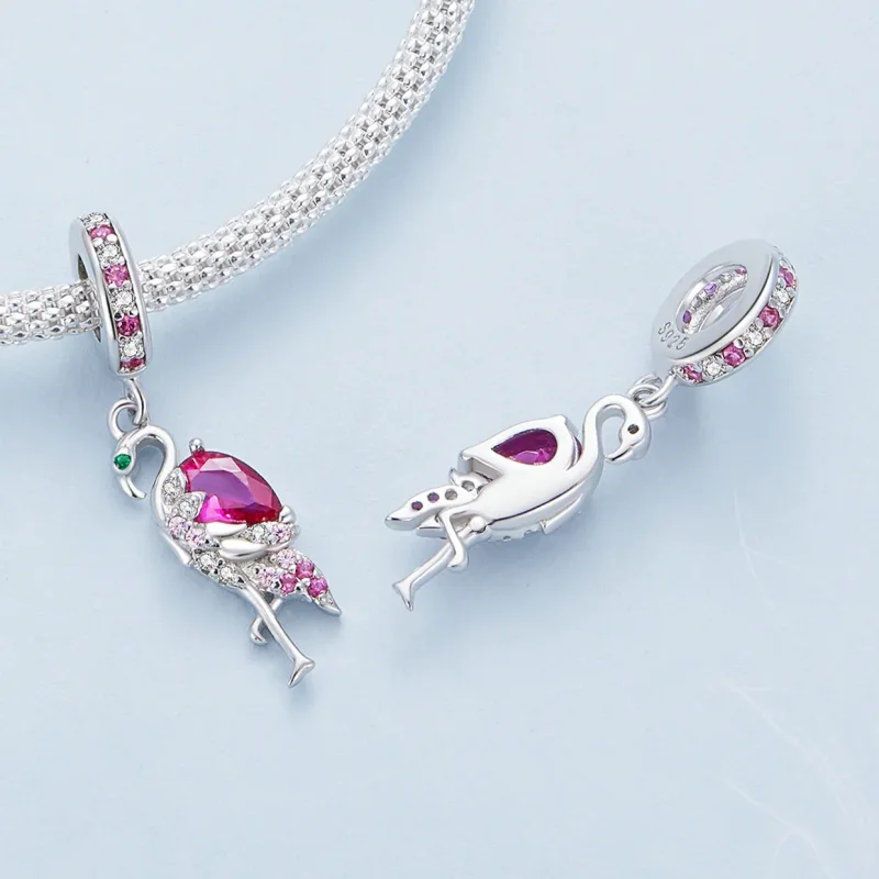 (kép) Pandora stílusú Flamingo charm - BSC833 - Megtekintés 4