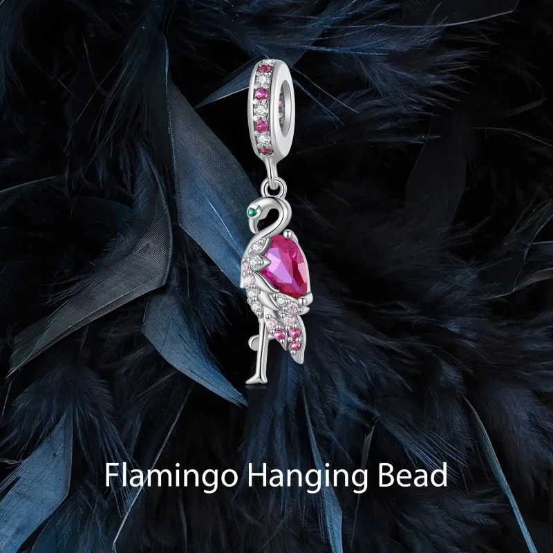(kép) Pandora stílusú Flamingo charm - BSC833 - Megtekintés 6
