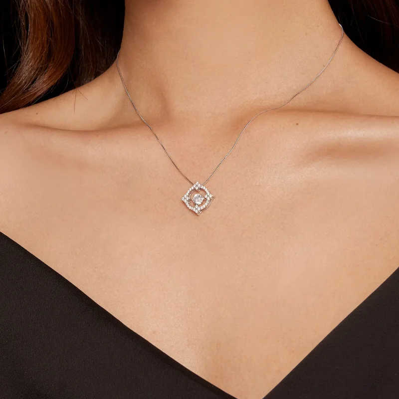 (kép) Pandora stílusú Pave Nyaklánc - MSN014 - Megtekintés 4