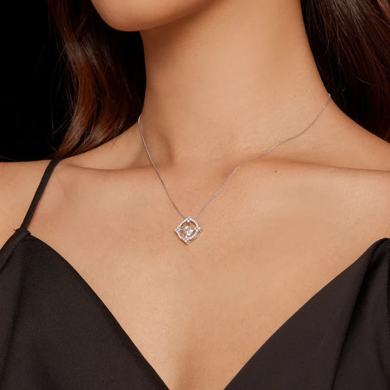 (kép) Pandora stílusú Pave Nyaklánc - MSN014 - Megtekintés 5