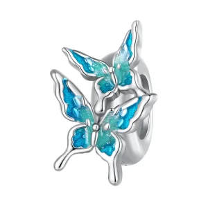 (kép) Pandora stílusú Pillangó Spacer Charm - BSC789