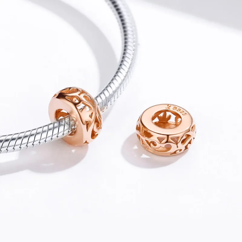 (kép) Pandora stílusú rózsaarany spacer charm - SCC716-C - Megtekintés 2