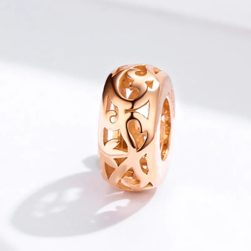 (kép) Pandora stílusú rózsaarany spacer charm - SCC716-C - Megtekintés 3