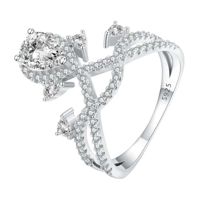 (kép) Pandora stílusú Tiara gyűrű - BSR368