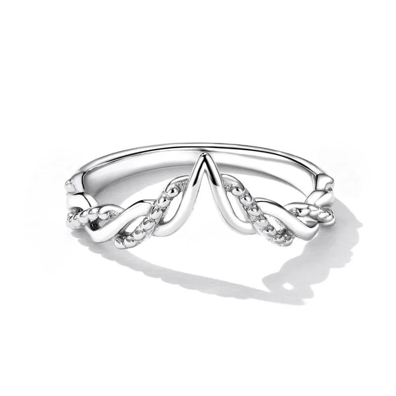 (kép) Pandora stílusú Tiara Wishbone gyűrű - BSR258 - Megtekintés 3