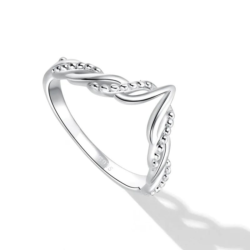 (kép) Pandora stílusú Tiara Wishbone gyűrű - BSR258 - Megtekintés 5