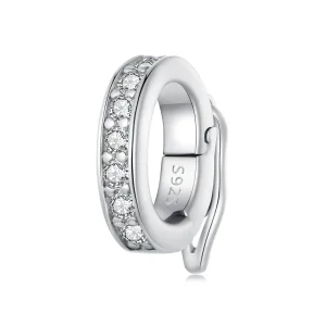 (kép) Pandora stílusú tiszta csillogó spacer charm - BSC886.