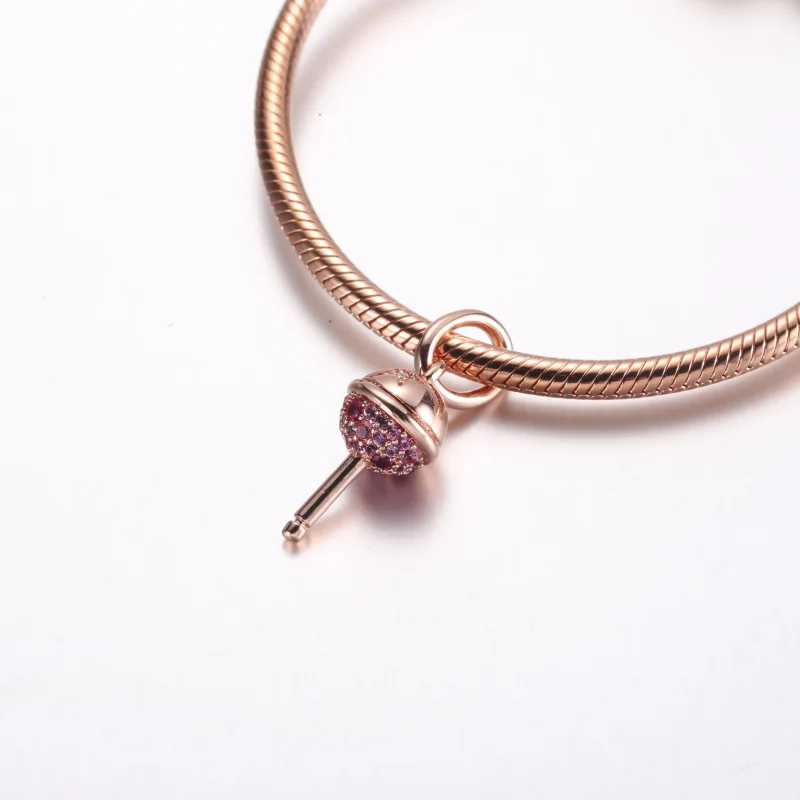 (kép) Pandora Lollipop 14k rózsaaranyozott lógó - 782598C01 - Megtekintés 4