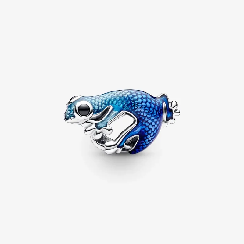 (kép) Pandora Metálos Kék Gyík Charm - 792701C01