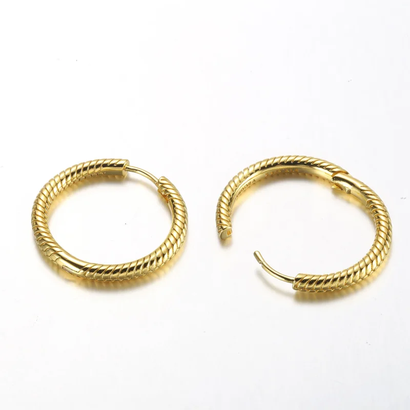 (kép) Pandora Moments Charm Hoop Fülbevalók - 269532C00 - Megtekintés 4