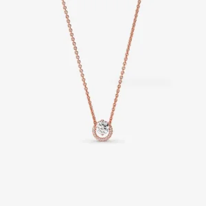 (kép) Pandora Ragyogó Kör alakú Halo Medál Nyaklánc - 361174C02-45