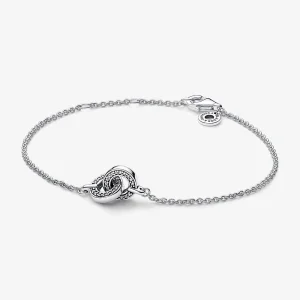 (kép) Pandora Signature Intertwined Pavé Chain Bracelet - 592742C01