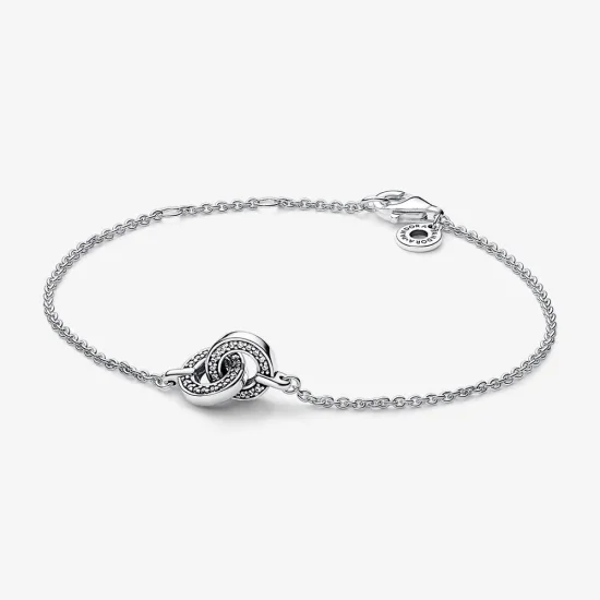 (kép) Pandora Signature Intertwined Pavé Chain Bracelet - 592742C01