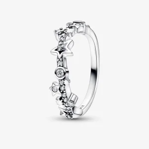 (kép) Pandora Tejút ezüst gyűrű tiszta cirkónia kristályokkal - 192586C01