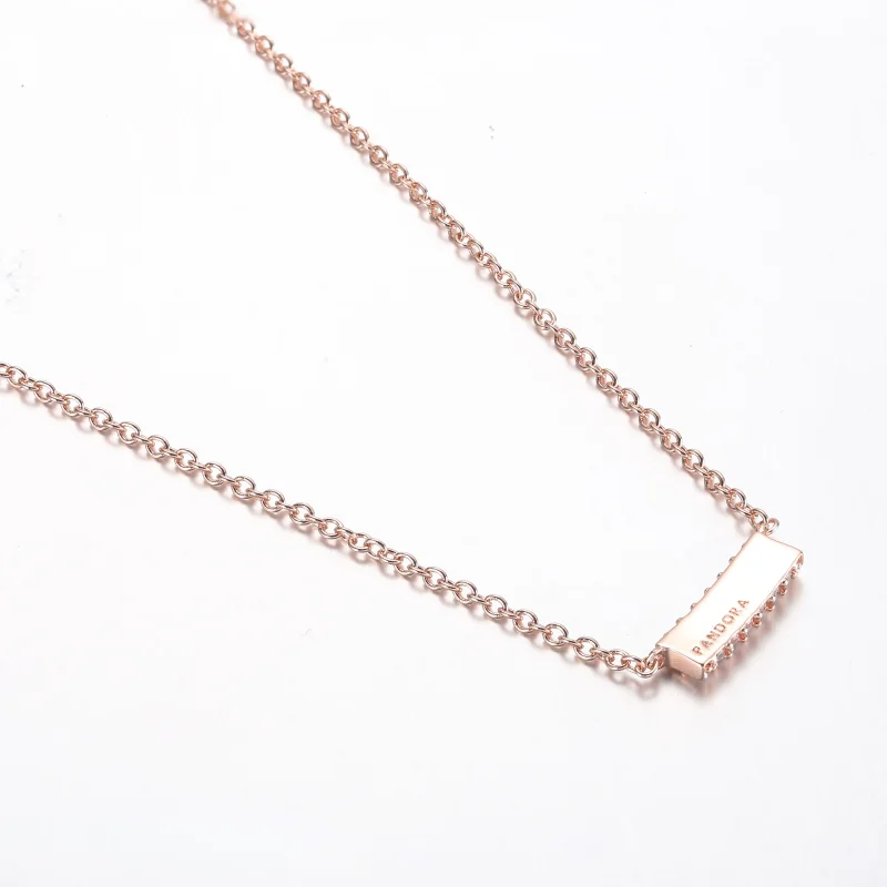 (kép) Pandora Timeless Pavé Dupla soros Bar Collier nyaklánc - 382621C01-45 - Megtekintés 3