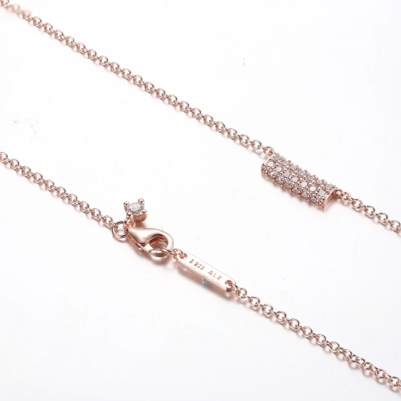 (kép) Pandora Timeless Pavé Dupla soros Bar Collier nyaklánc - 382621C01-45 - Megtekintés 5