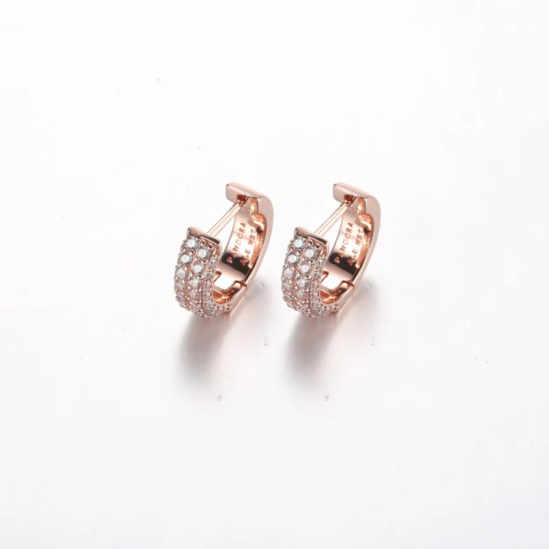 (kép) Pandora Timeless Pavé Dupla soros fülbevaló - 282622C01 - Megtekintés 2