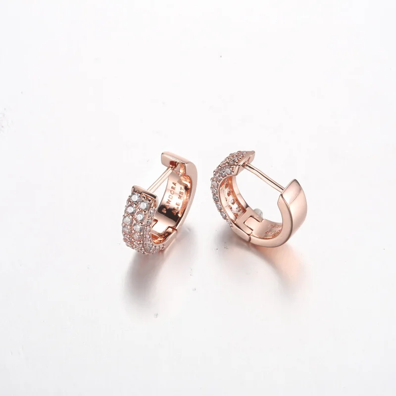 (kép) Pandora Timeless Pavé Dupla soros fülbevaló - 282622C01 - Megtekintés 4
