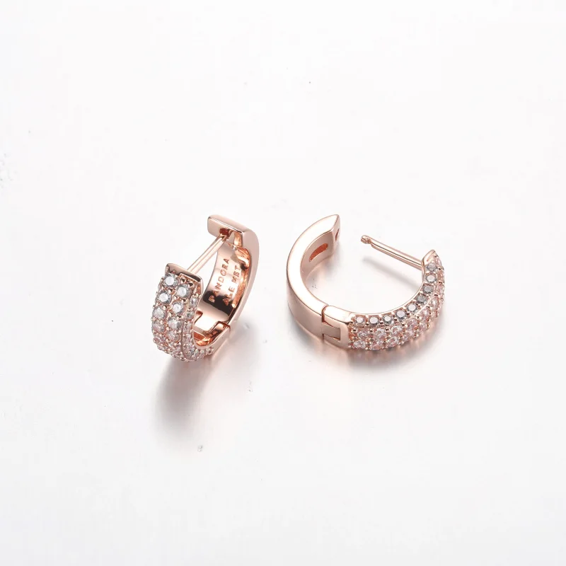 (kép) Pandora Timeless Pavé Dupla soros fülbevaló - 282622C01 - Megtekintés 5