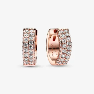 Pandora Timeless Pavé Dupla soros fülbevaló - 282622C01 (kép) Pandora Timeless Pavé Dupla soros fülbevaló - 282622C01
