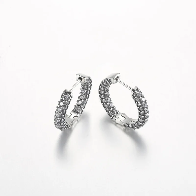 (kép) Pandora Timeless Pavé Egy soros hurok fülbevalók - 292624C01 - Megtekintés 4