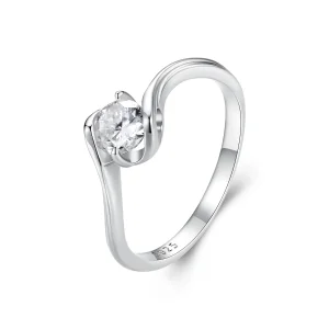Pandora stílusú 0,5 karátos Moissanite gyűrű (egy tanúsítvány) - MSR040 (kép) Pandora stílusú 0,5 karátos Moissanite gyűrű (egy tanúsítvány) - MSR040