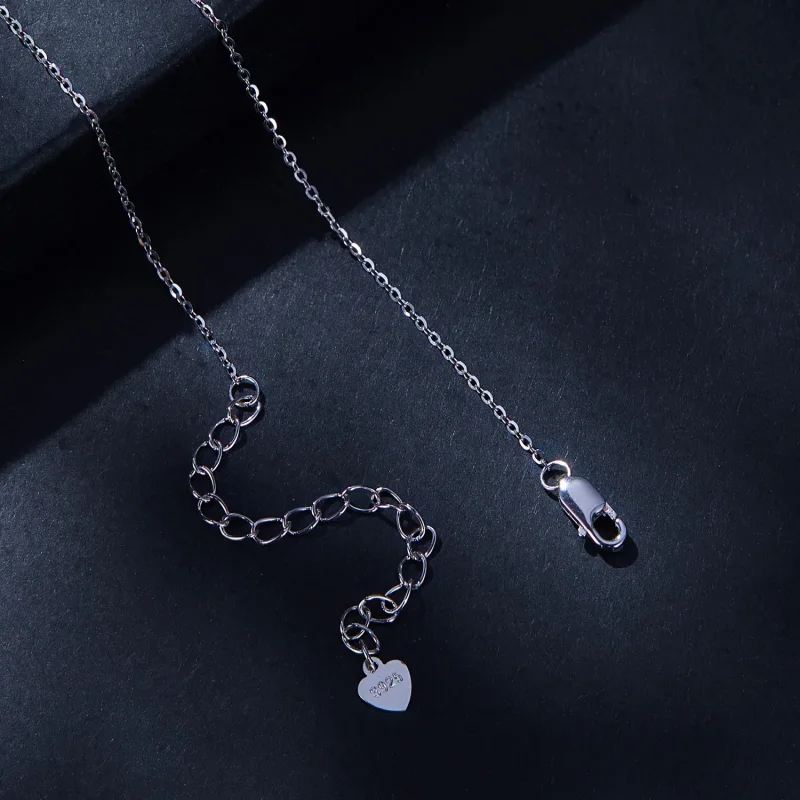 (kép) Pandora stílusú 1 karátos Moissanite nyaklánc (Egy tanúsítvány) - MSN021 - Megtekintés 4