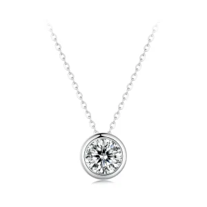 Pandora stílusú 1 karátos Moissanite nyaklánc (Egy tanúsítvány) - MSN021 (kép) Pandora stílusú 1 karátos Moissanite nyaklánc (Egy tanúsítvány) - MSN021