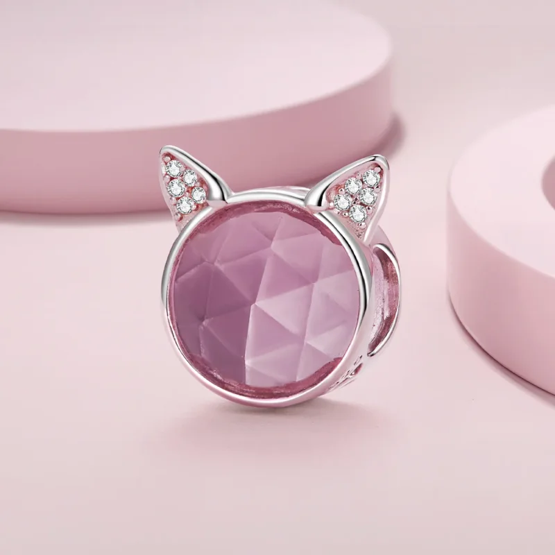 (kép) Pandora stílusú aranyos macska charm - SCC2579 - Megtekintés 2