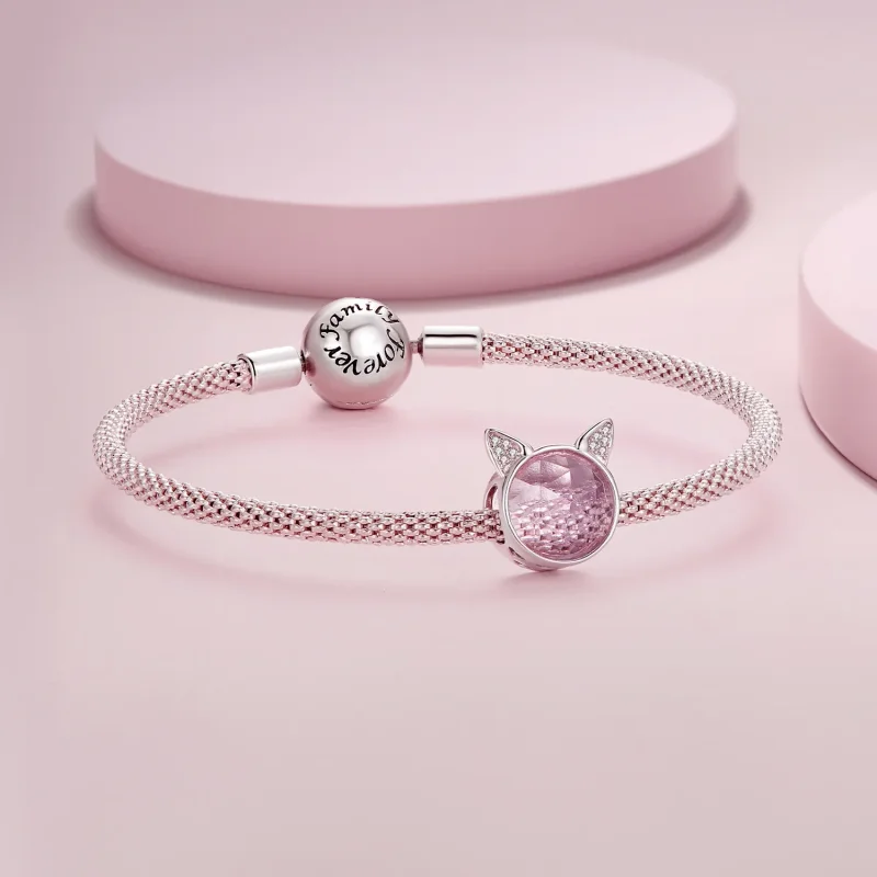 (kép) Pandora stílusú aranyos macska charm - SCC2579 - Megtekintés 5
