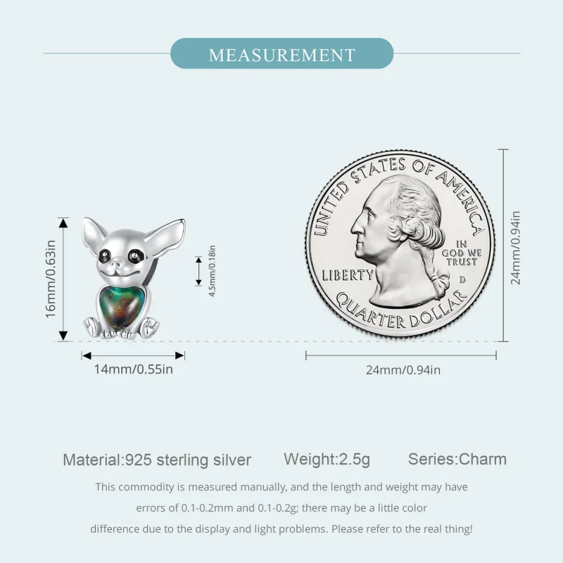 (kép) Pandora stílusú Chihuahua charm - SCC2601 - Megtekintés 5