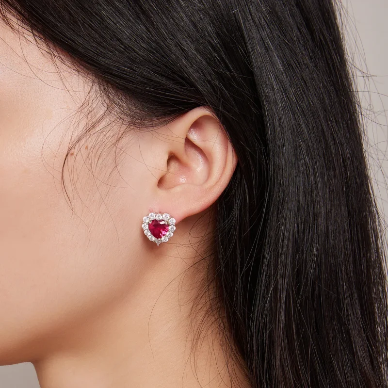 (kép) Pandora stílusú Cirkónia Love Studs Fülbevalók - SCE1577 - Megtekintés 5
