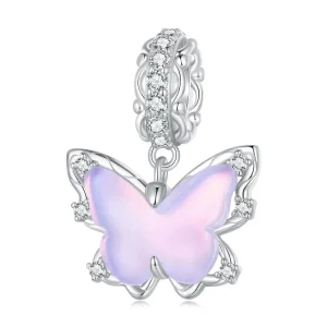 Pandora stílusú csipke pillangó függő - BSC925 (kép) Pandora stílusú csipke pillangó függő - BSC925