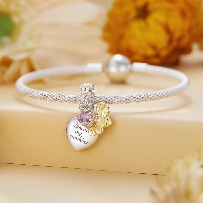 (kép) Pandora stílusú Daisy Bee Charm - BSC816 - Megtekintés 3