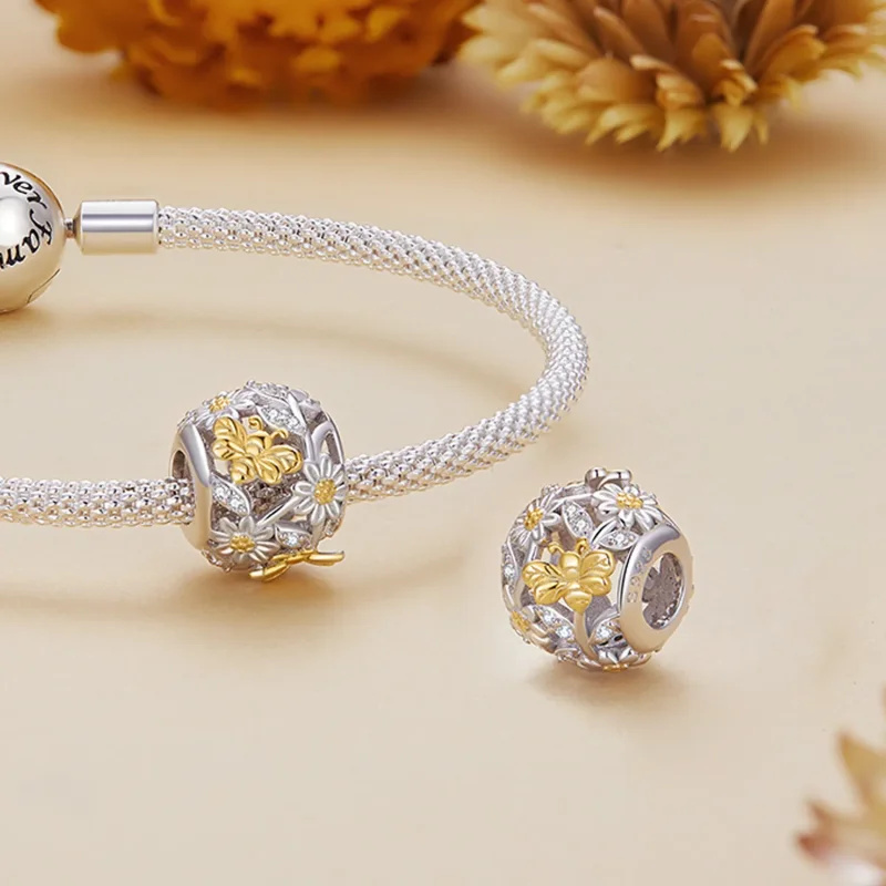 (kép) Pandora stílusú Daisy méh charm - BSC818 - Megtekintés 4