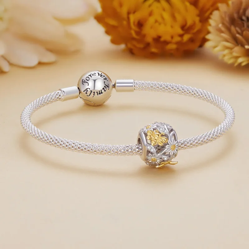 (kép) Pandora stílusú Daisy méh charm - BSC818 - Megtekintés 5