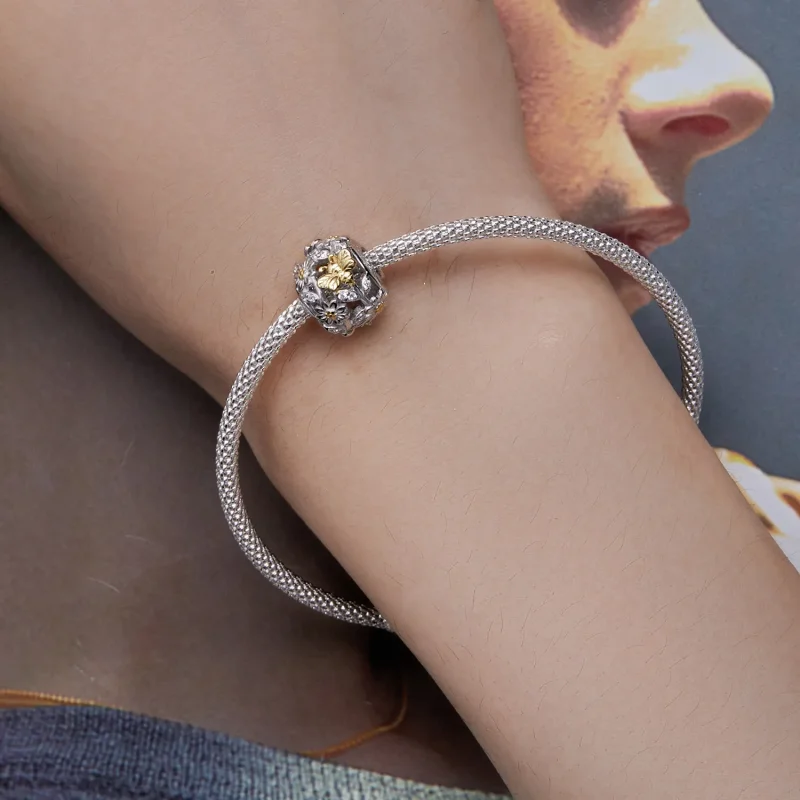 (kép) Pandora stílusú Daisy méh charm - BSC818 - Megtekintés 6