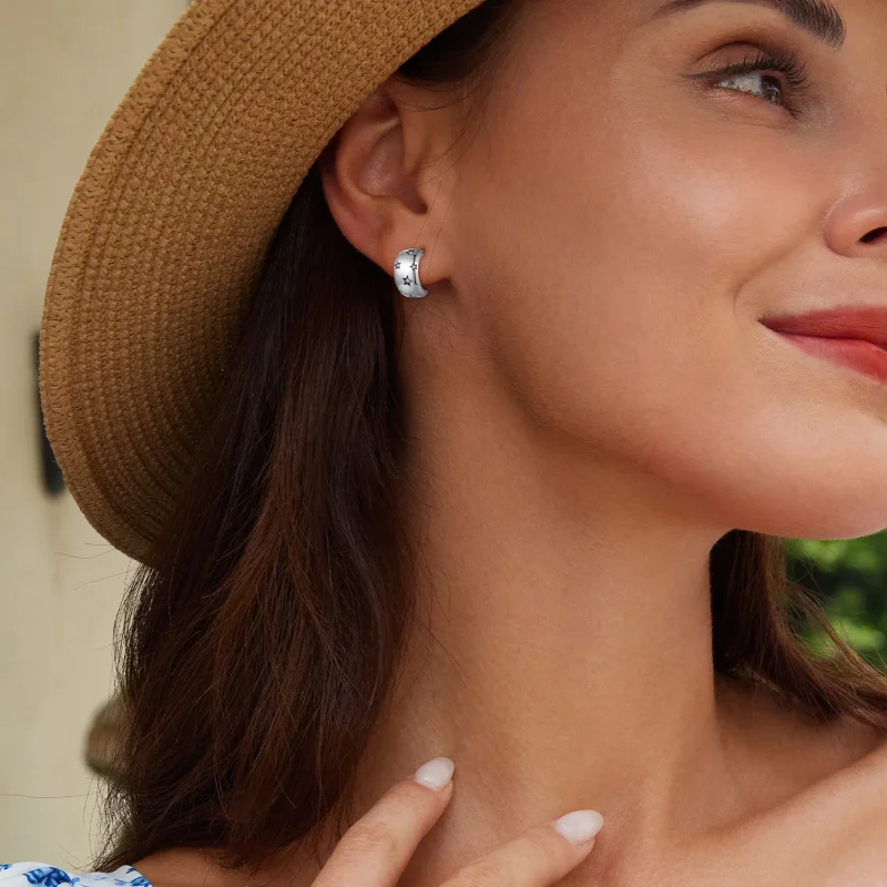 (kép) Pandora stílusú Flash Star fülbevalók - BSE884 - Megtekintés 5