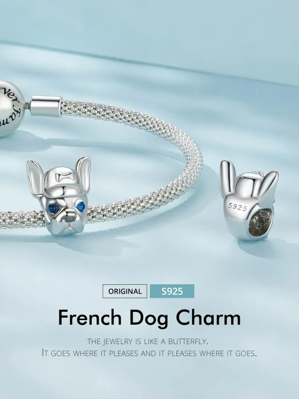 (kép) Pandora stílusú francia bulldog medál - SCC2588 - Megtekintés 2