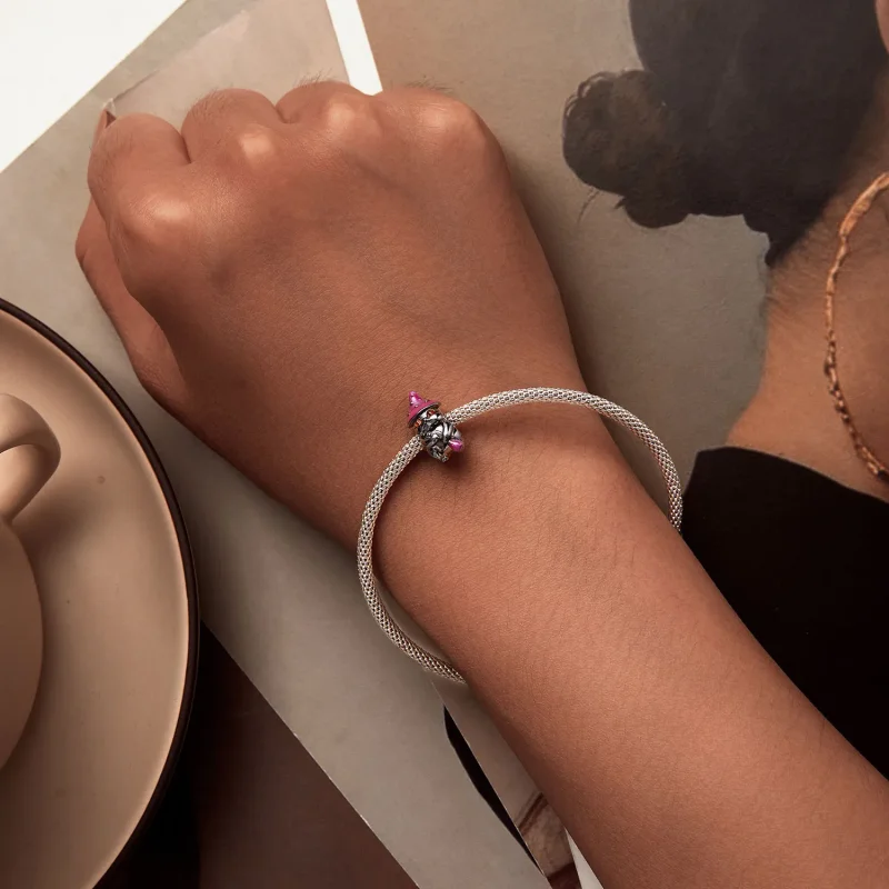 (kép) Pandora stílusú Halloween boszorkány macska charm - SCC2625 - Megtekintés 6