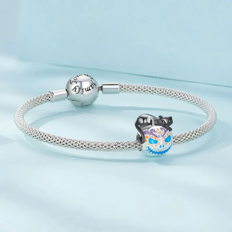 (kép) Pandora stílusú Halloween Jack-O-Lantern Charm - SCC2626 - Megtekintés 5