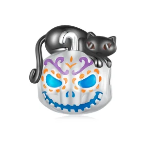 Pandora stílusú Halloween Jack-O-Lantern Charm - SCC2626 (kép) Pandora stílusú Halloween Jack-O-Lantern Charm - SCC2626