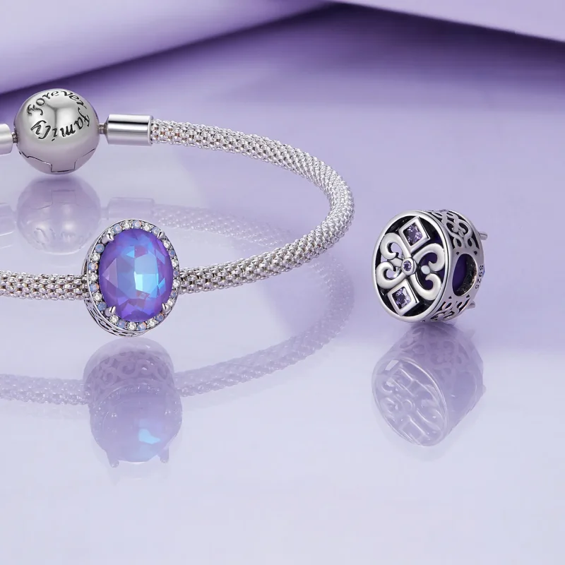 (kép) Pandora stílusú Holdfény Gyöngy Charm - BSC891 - Megtekintés 4