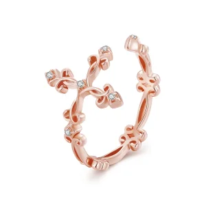 Pandora stílusú Kereszt-ezüst Gyűrű - BSR041-C (kép) Pandora stílusú Kereszt-ezüst Gyűrű - BSR041-C