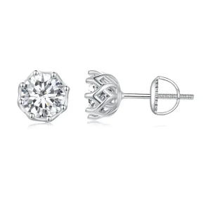 Pandora stílusú kifinomult Moissanite fülbevalók (két tanúsítvánnyal) - MSE016-L (kép) Pandora stílusú kifinomult Moissanite fülbevalók (két tanúsítvánnyal) - MSE016-L