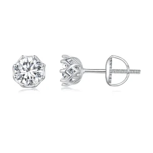 Pandora stílusú kifinomult Moissanite fülbevalók (két tanúsítvánnyal) - MSE016-S (kép) Pandora stílusú kifinomult Moissanite fülbevalók (két tanúsítvánnyal) - MSE016-S