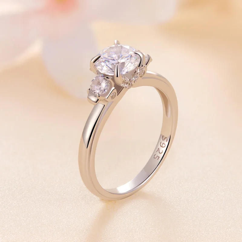 (kép) Pandora stílusú Kifinomult Moissanite Gyűrű - MSR022 - Megtekintés 2