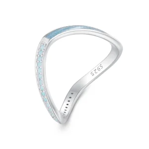 Pandora stílusú kék kívánság csont gyűrű - SCR945-LB (kép) Pandora stílusú kék kívánság csont gyűrű - SCR945-LB